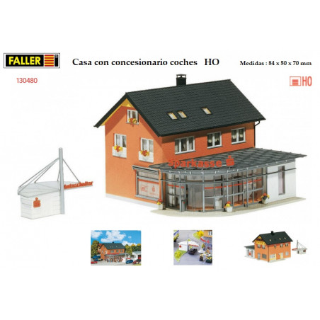 FALLER: CASA con Concesionario Coches  Escala HO