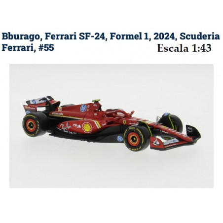 BURAGO : FERRARI SF-24  CARLOS SAINZ   ESCALA 1:43