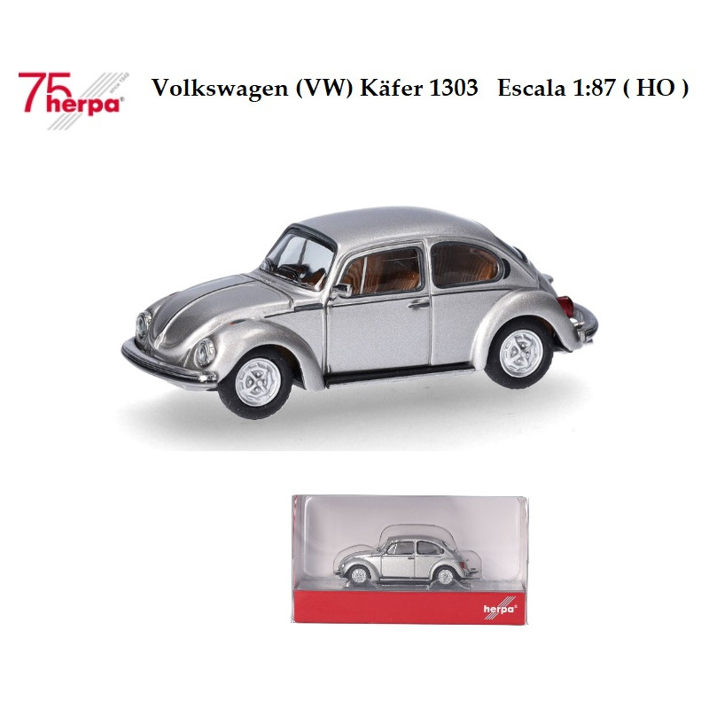 HERPA : VW ESCARABAJO KAFER 1303 PLATA  Escala 1:87