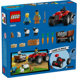 LEGO CITY : Tractor Rojo con Remolque y Ovejas  ( 60461 )