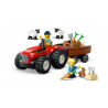 LEGO CITY : Tractor Rojo con Remolque y Ovejas  ( 60461 )