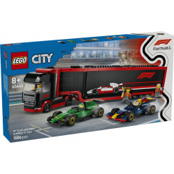 LEGO CITY : Camión de F1 con Coches RB20 y AMR24 ( 60445 )