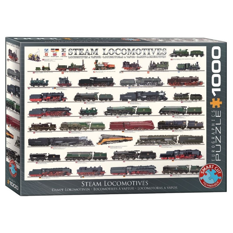 EUROGRAPHICS : Pz. 1000 pcs. LOCOMOTORAS DE VAPOR