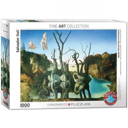 EUROGRAPHICS : Pz. 1000 pcs. DALI SWANS REFLECTING ELEPHANTS