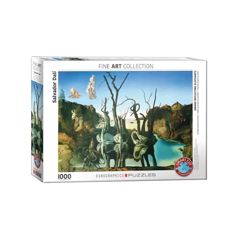 EUROGRAPHICS : Pz. 1000 pcs. DALI SWANS REFLECTING ELEPHANTS