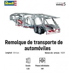 REVELL : REMOLQUE TRANSPORTE COCHES  escala 1:25