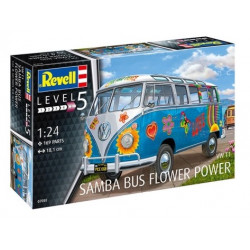 REVELL : VOLKSWAGEN T1 « SAMBA BUS » FLOWER POWER  escala 1:24