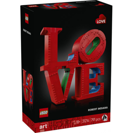 LEGO Art : LOVE escultura de Robert Indiana
