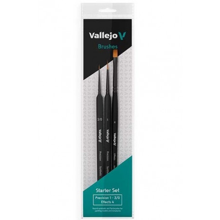 ACRILICOS VALLEJO : SET PINCELES SINTETICOS STARTER