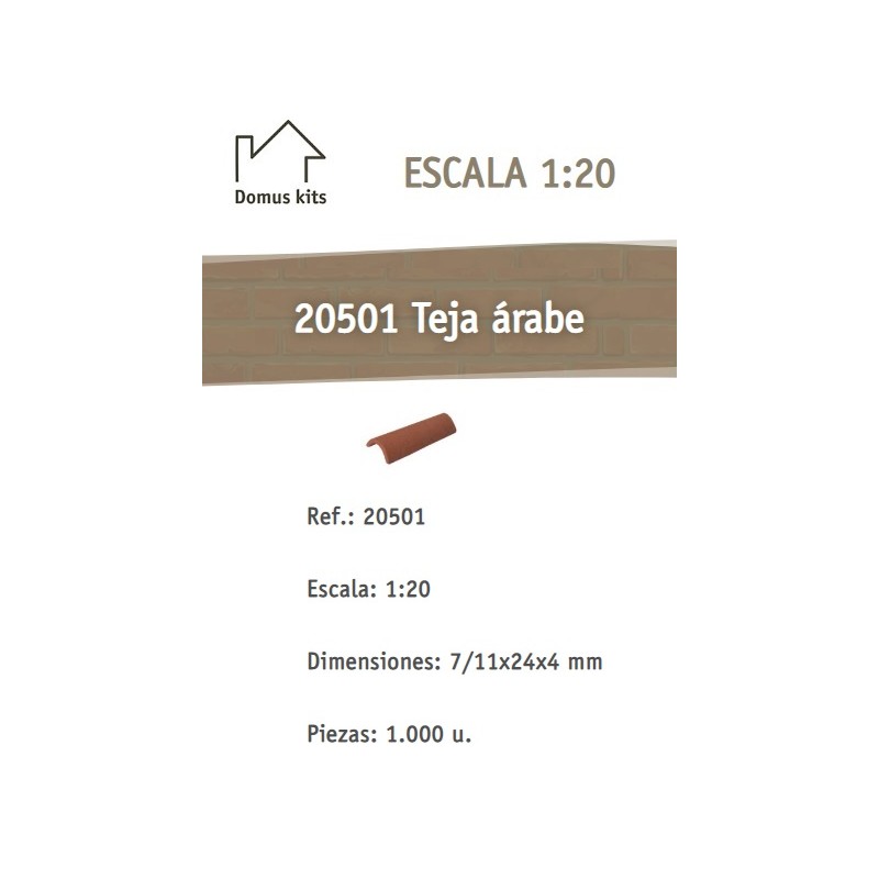 DOMUS KITS :  TEJA  ARABE 1:20  ( 1000 unidades )