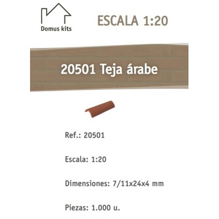 DOMUS KITS :  TEJA  ARABE 1:20  ( 1000 unidades )