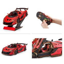 EWA : COCHE DE CARRERAS ROJO  237  Piezas