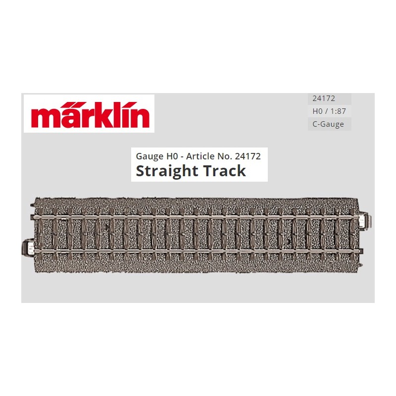 MARKLIN : VIA C RECTA 1717 mm. MARKLIN : VIA C RECTA 1717 mm.