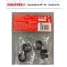 SCALEXTRIC : 4 NEUMATICOS Nº 10 de 19 mm X 11,6 mm