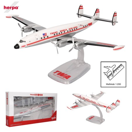 HERPA :  Kit Snap-Fit : TWA SUPERCONSTELATION   escala 1:200
