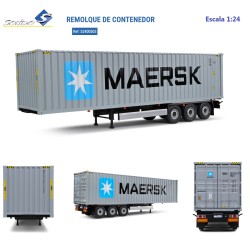 SOLIDO : TRAILER  REMOLQUE CONTENEDOR   ESCALA 1:24