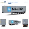 SOLIDO : TRAILER  REMOLQUE CONTENEDOR   ESCALA 1:24