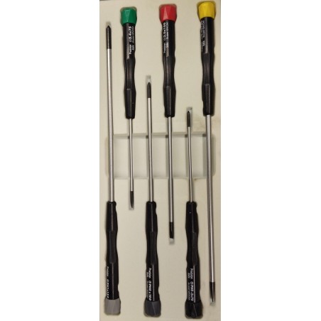 ESTUCHE RELOJERO :  6 DESTORNILLADORES LARGOS