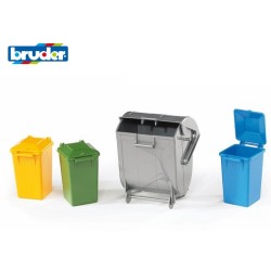 BRUDER : SET CONTENEDORES BASURA