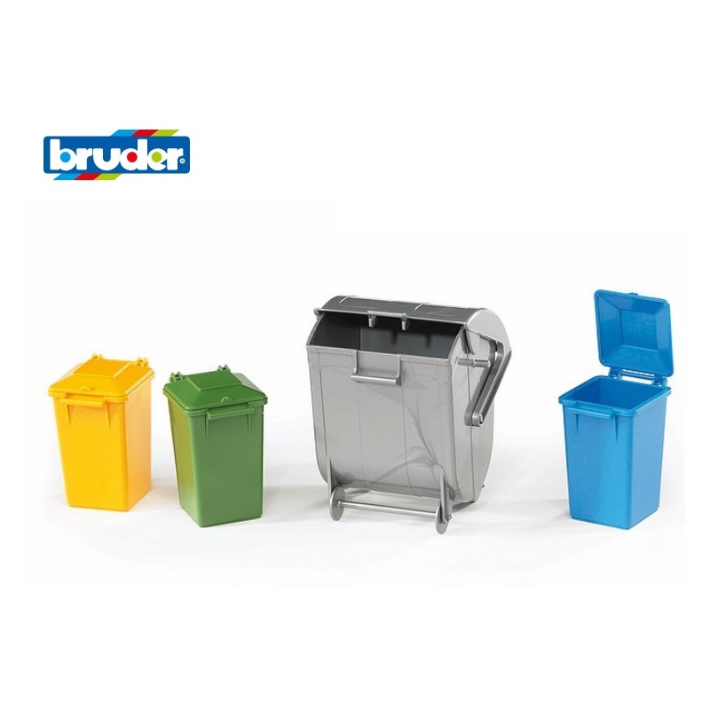 BRUDER : SET CONTENEDORES BASURA