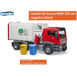BRUDER : CAMION  MAN Reciclaje basura   escala 1:16