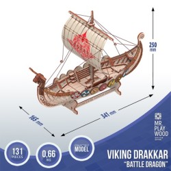 MR.PLAYWOOD : BARCO DRAKAR VIKINGO 131  pzs.