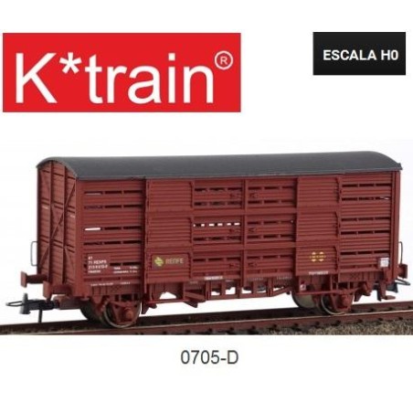 K-TRAIN  :  JAULA GANADO Epoca V Rojo Oxido FG-396020    Escala HO