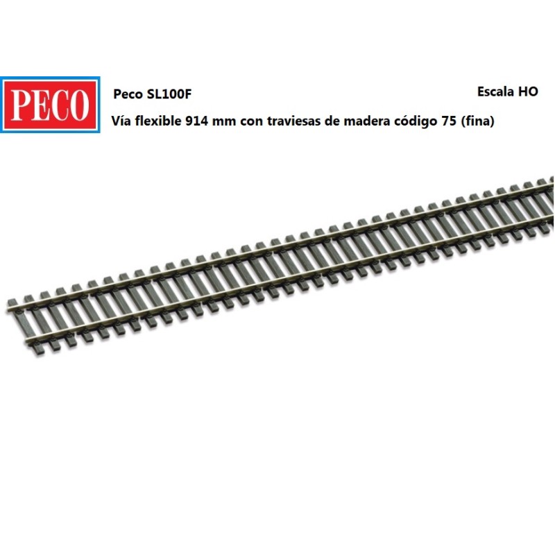 PECO : VIA FLEXIBLE fina 914 mm Codigo 75  Escala HO