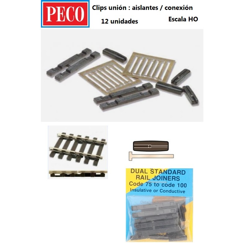 PECO : VIA FLEXIBLE clips de unión Aisantes + Conectividad Escala HO
