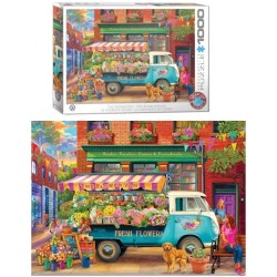 EUROGRAPHICS : Pz. 1000 pcs. VW CAMIONETA DE FLORES