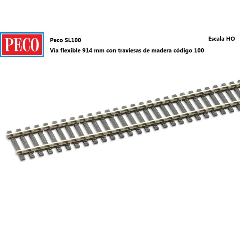 PECO : VIA FLEXIBLE 914 mm Codigo 100  Escala HO
