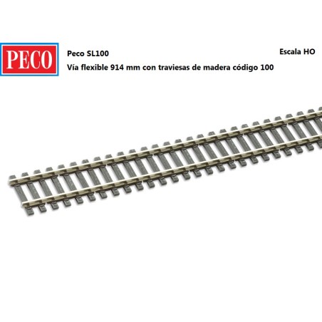 PECO : VIA FLEXIBLE 914 mm Codigo 100  Escala HO