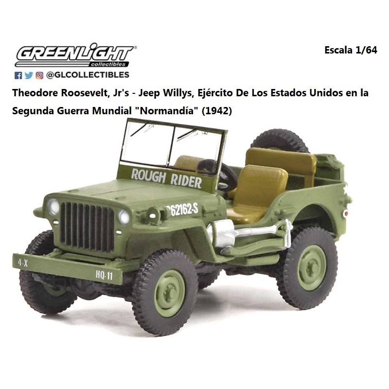 GREENLIGHT : JEEP WILLYS 1942  ROOSEVELT   escala 1:64