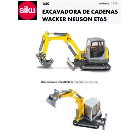 SIKU : EXCAVADORA CADENAS WACKER    ESCALA  1:50