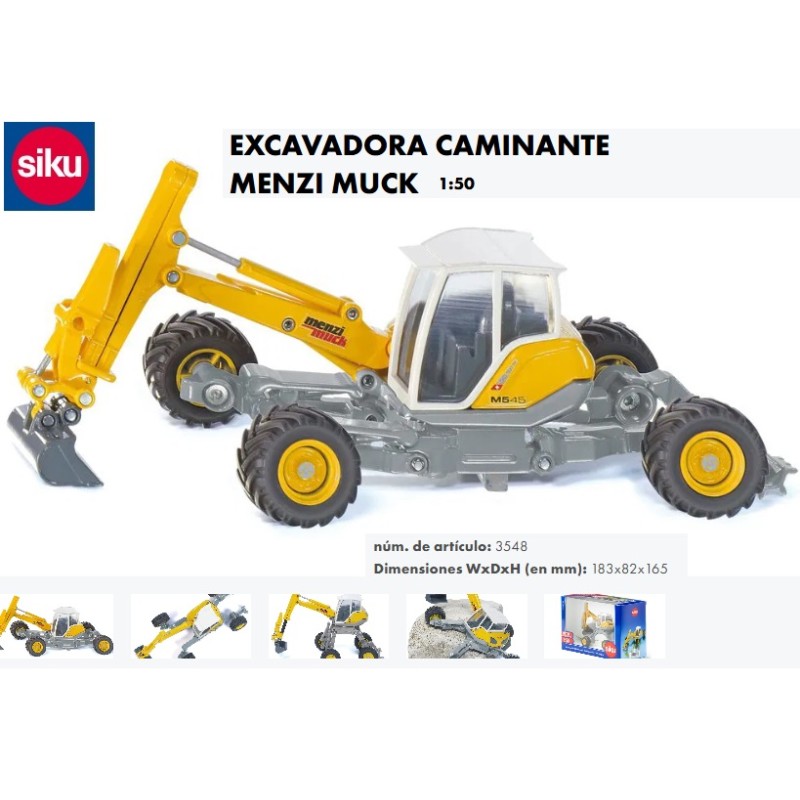 SIKU : EXCAVADORA Menzi Muck Walking  Escala  1:50