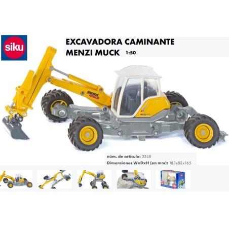 SIKU : EXCAVADORA Menzi Muck Walking  Escala  1:50
