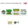 SIKU : TRACTOR DEUTZ con remolques   escala 1:87