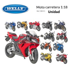 WELLY : MOTOS SURTIDAS ESCALA 1:18