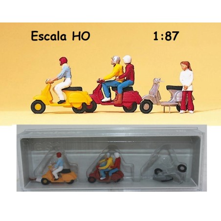 PREISER : VESPA CON CONDUCTOR  Escala HO