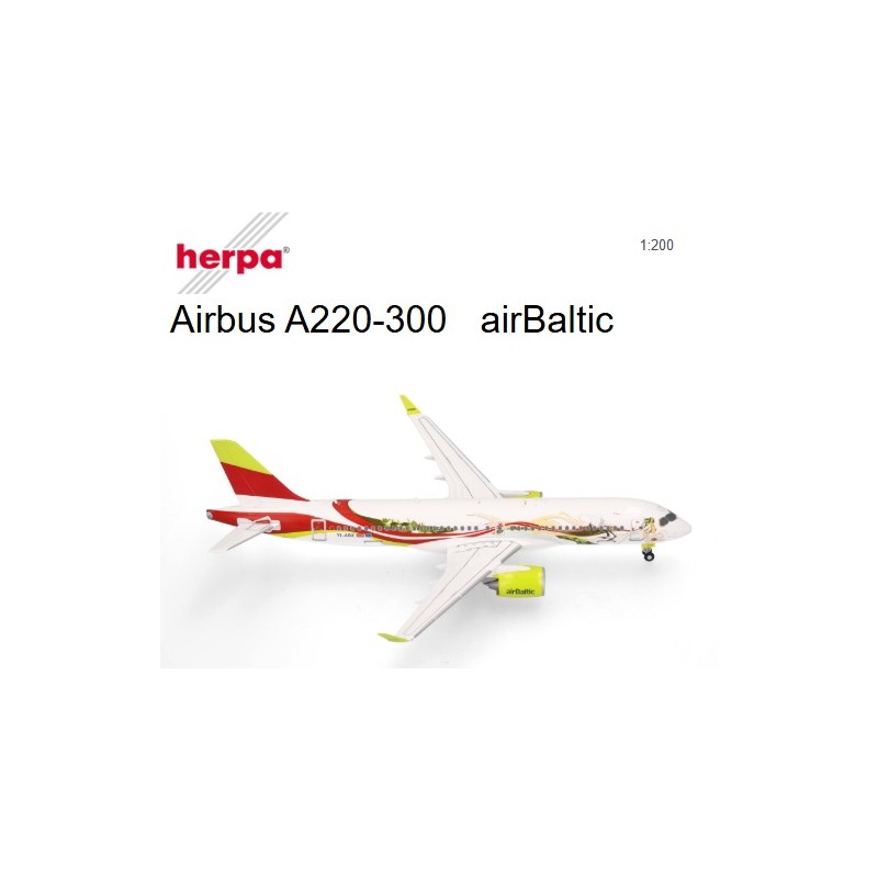 HERPA : A220-300 AIRBALTIC 50TH   escala 1:200