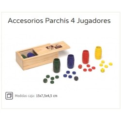 CAYRO : CAJA CUBILETE ACCESORIO PARCHIS  madera