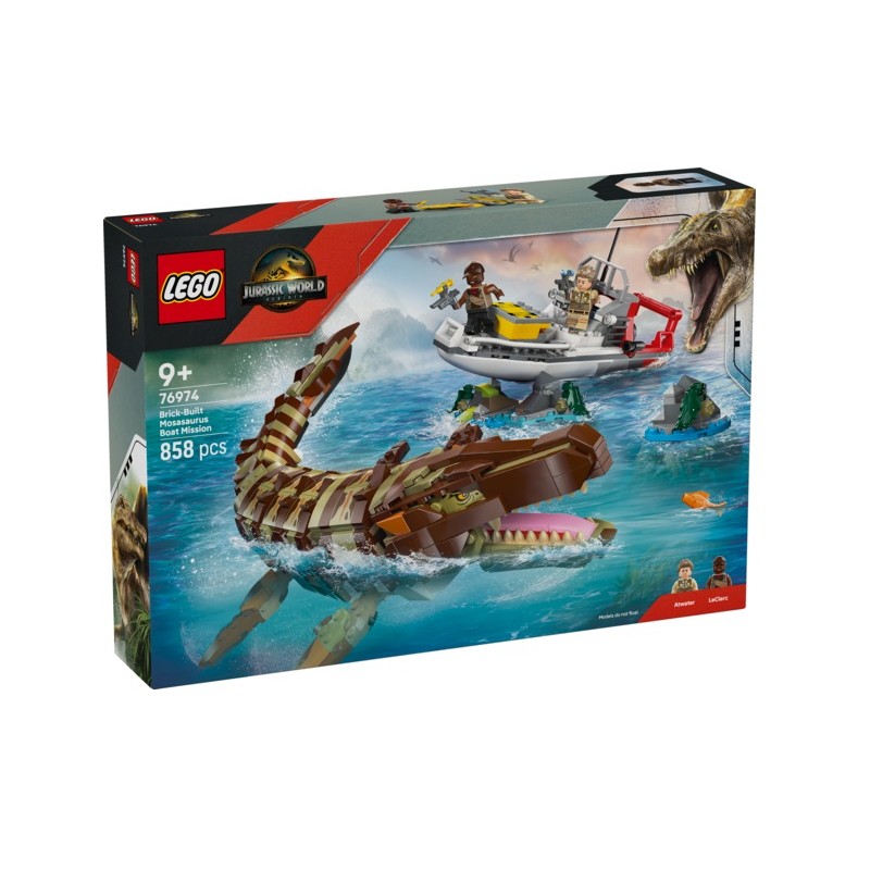 LEGO Jurassic World Misión Naval: Mosasaurus Construible