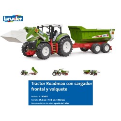 BRUDER : TRACTOR CON REMOLQUE