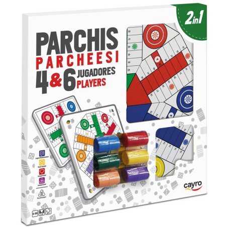 CAYRO : PARCHIS 4 + 6 jugadores con accesorios