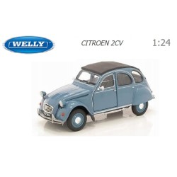 WELLY : CITROEN 2 CV Charleston AZUL  Escala 1:24