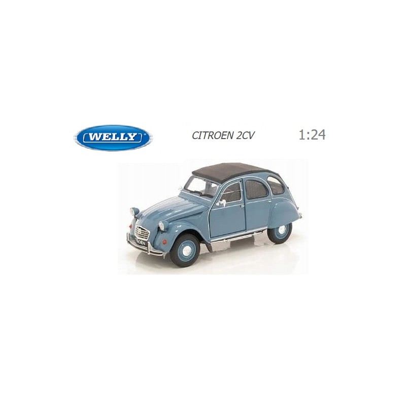 WELLY : CITROEN 2 CV Charleston AZUL  Escala 1:24