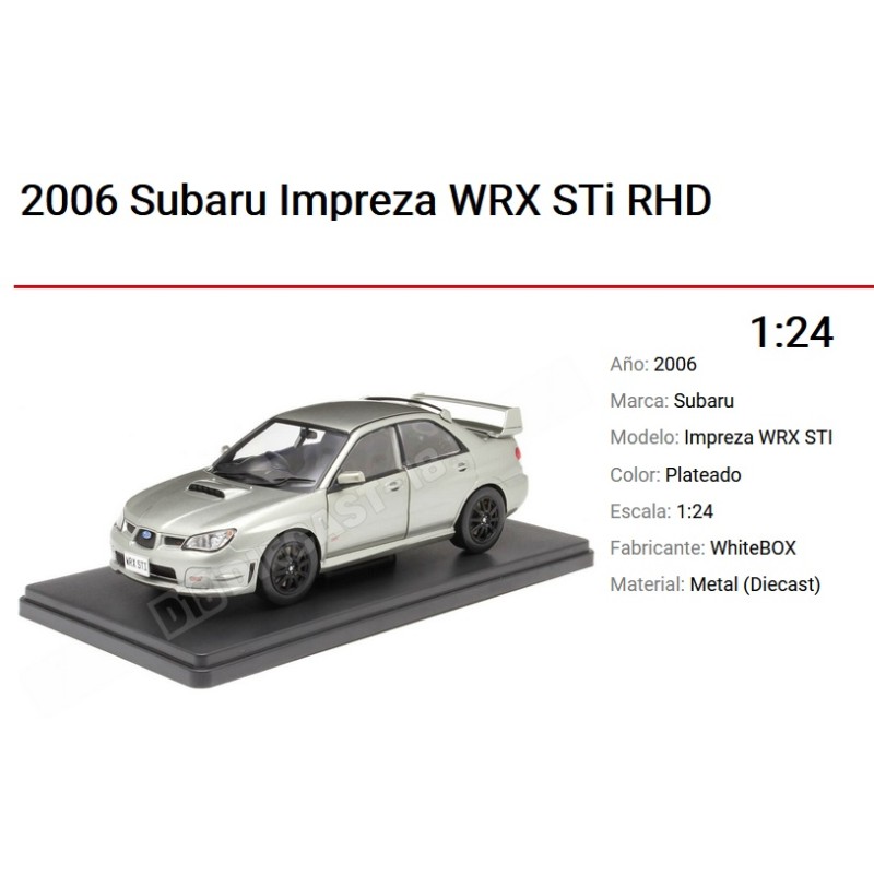 WHITE BOX : 2006 SUBARU IMPREZA WRX STI  Escala 1:24