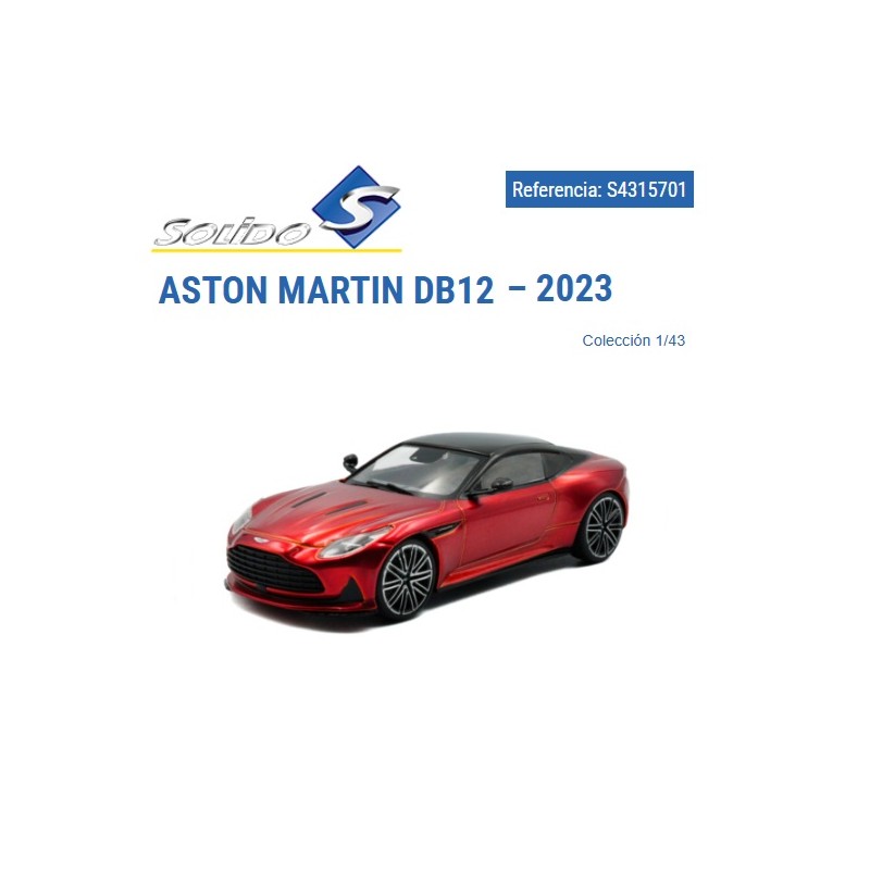 SOLIDO : ASTON MARTIN BD12  2023  Escala  1:43