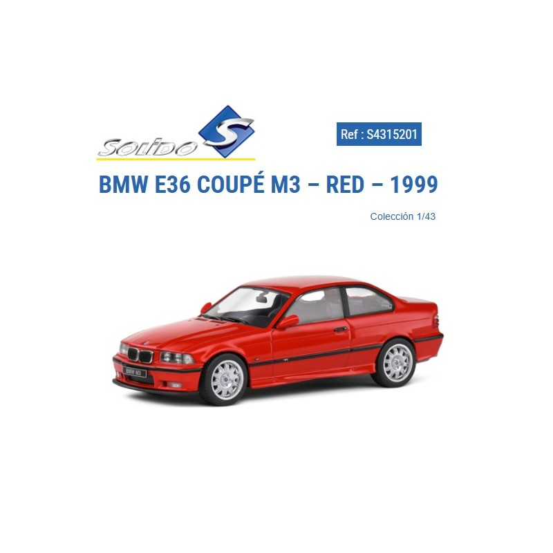 SOLIDO : BMW E36 1999  Escala  1:43