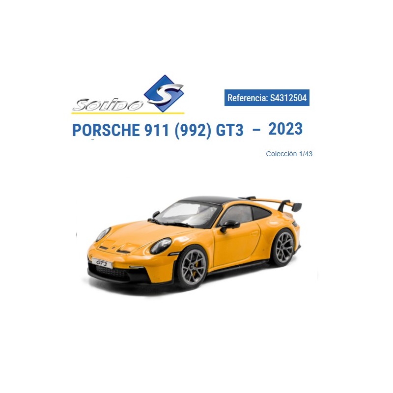 SOLIDO : PORSCHE 911 (992) GT3 2023  Escala  1:43
